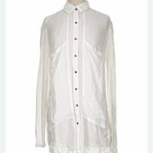 Free people White Button-Up Shirt sz medium